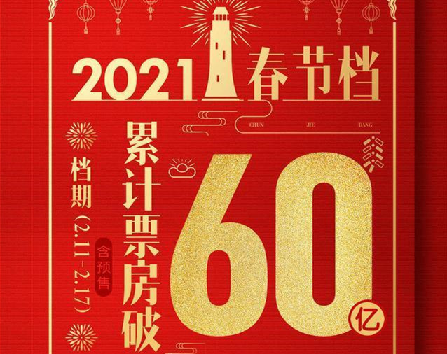 突破60亿元，2021年春节档票房创中国影史纪录